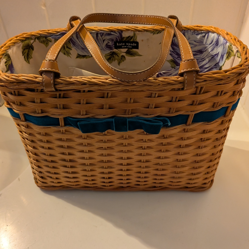 RARE Kate Spade  Wicker  "Original" Large Tote Bag  | True Kate Spade Must Have!